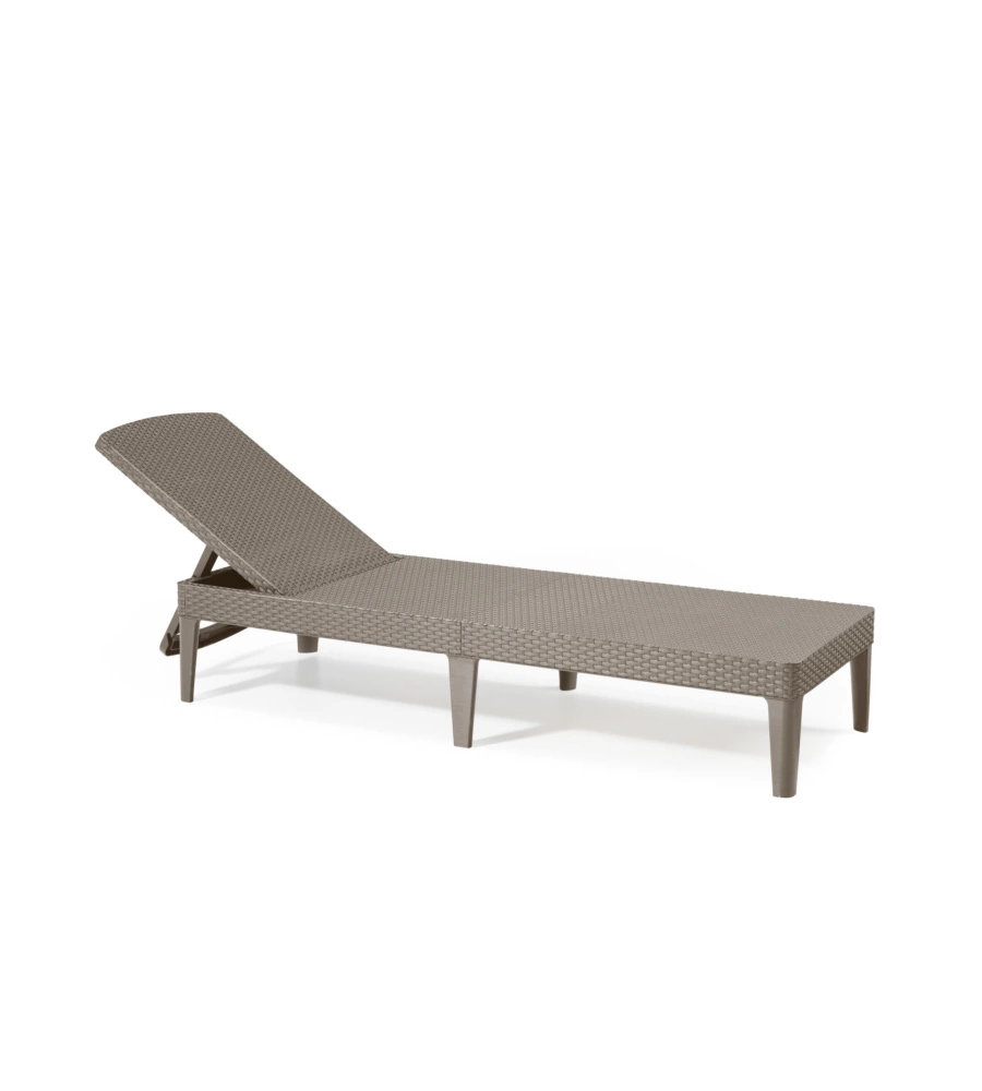 OUTLET - DIFETTI ESTETICI - SDRAIO LETTINO PRENDISOLE KETER "JAIPUR SUNLOUNGER" COLORE CAPPUCCINO, 187,5X58X29 CM